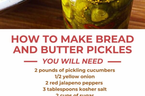 Bread And Butter Pickles, homemade and freshly served