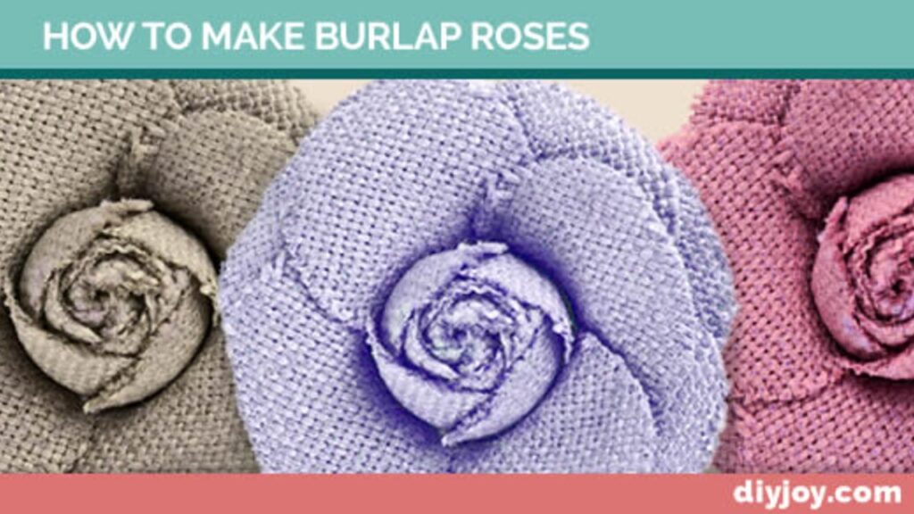 Finished Burlap Roses, a completed DIY project