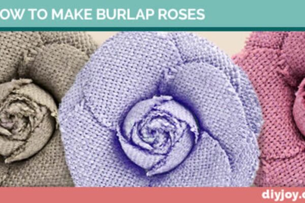 Finished Burlap Roses, a completed DIY project