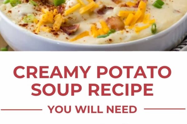 Creamy Potato Soup, homemade and freshly served