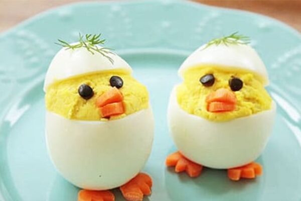 Deviled Egg Chicks, homemade and freshly served