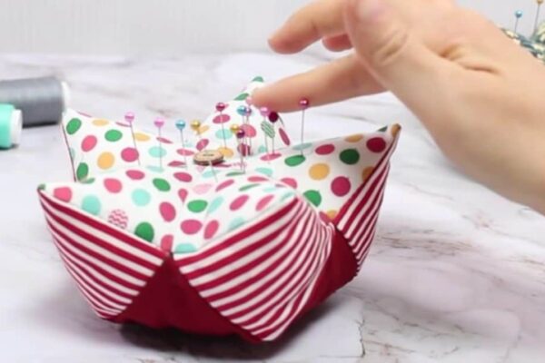 Finished DIY Star Pincushion, a completed DIY project