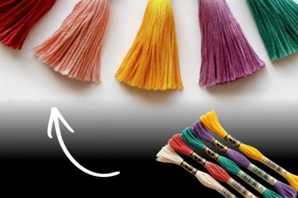Finished Embroidery Thread Tassels, a completed DIY project