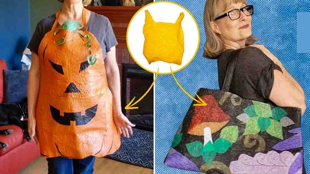 Finished Fabric from Plastic Grocery Bags, a completed DIY project