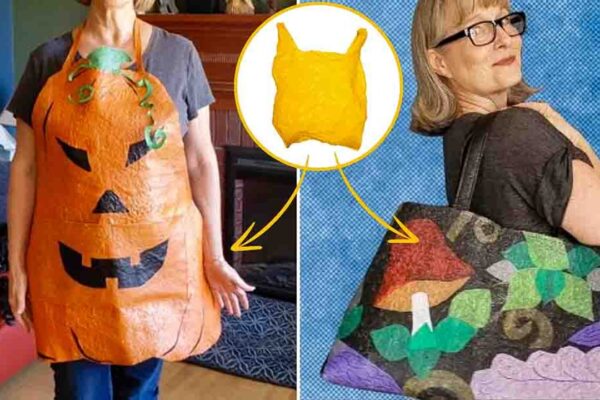 Finished Fabric from Plastic Grocery Bags, a completed DIY project