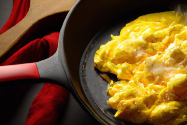 Fluffy Scrambled Eggs, homemade and freshly served