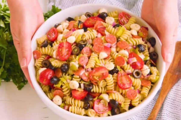 Italian Pasta Salad, homemade and freshly served
