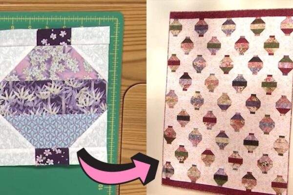 Finished Japanese Lanterns Quilt, a completed DIY project