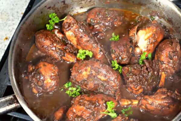 Jerk Stewed Chicken, homemade and freshly served