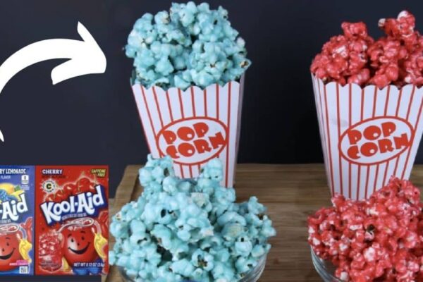 Kool-Aid Popcorn, homemade and freshly served