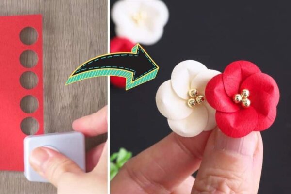 Finished Paper Plum Blossoms, a completed DIY project