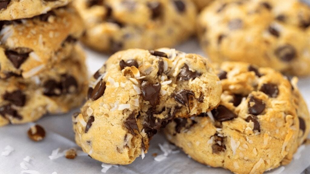 Perfect Cowboy Cookies, homemade and freshly served