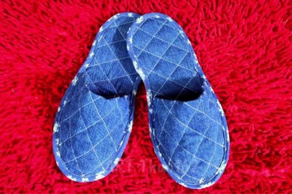 Finished Slippers From Old Jeans, a completed DIY project
