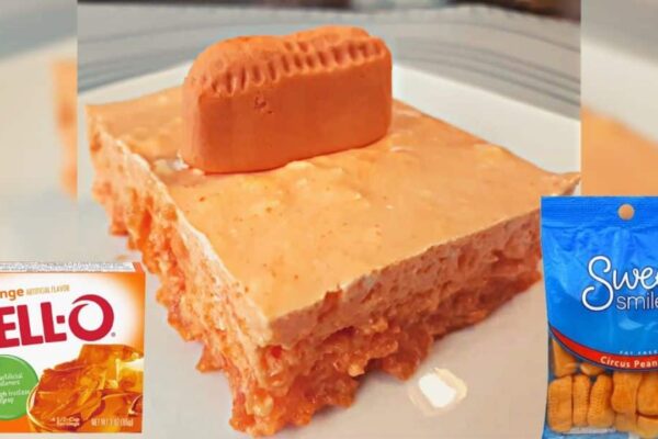 Southern Circus Peanut Jell-O Salad, homemade and freshly served