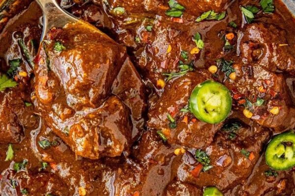 Authentic Texas Style Chili, homemade and freshly served