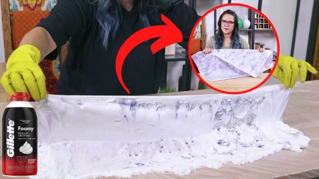 How To Marble Dye Fabric With Shaving Cream