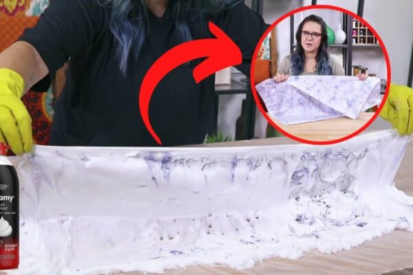 How To Marble Dye Fabric With Shaving Cream