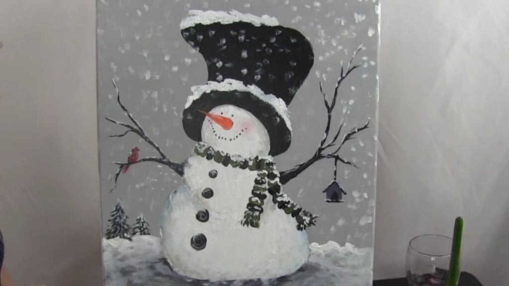 Finished How to Paint a Snowman With Acrylics, a completed DIY project