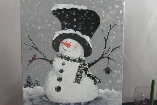 Finished How to Paint a Snowman With Acrylics, a completed DIY project