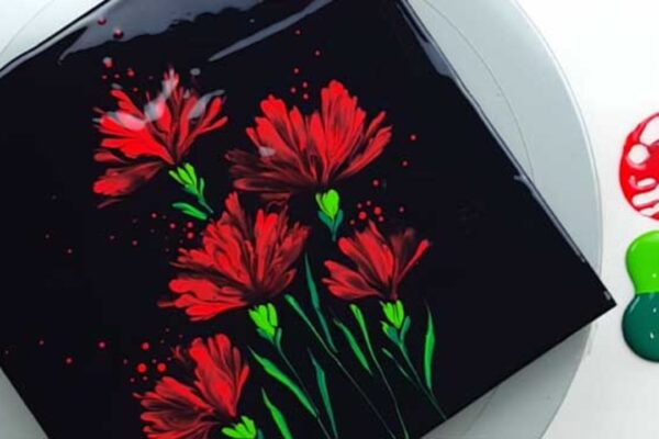 Finished How To Paint Carnations With Cotton Swabs, a completed DIY project