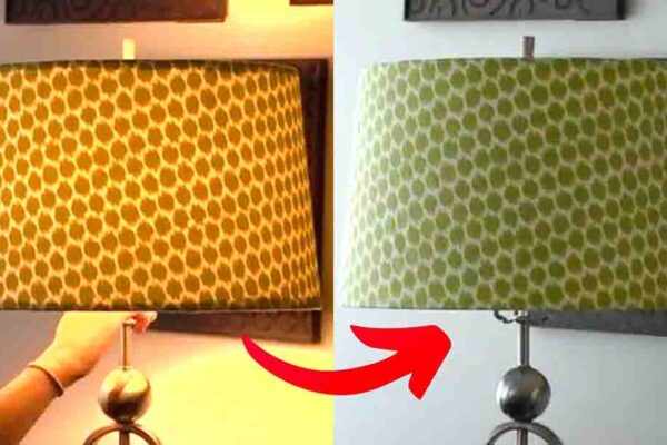 Finished How to Re-Cover a Lampshade with Fabric, a completed DIY project