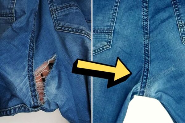 Double-Sided Tape Pants Repairing Technique