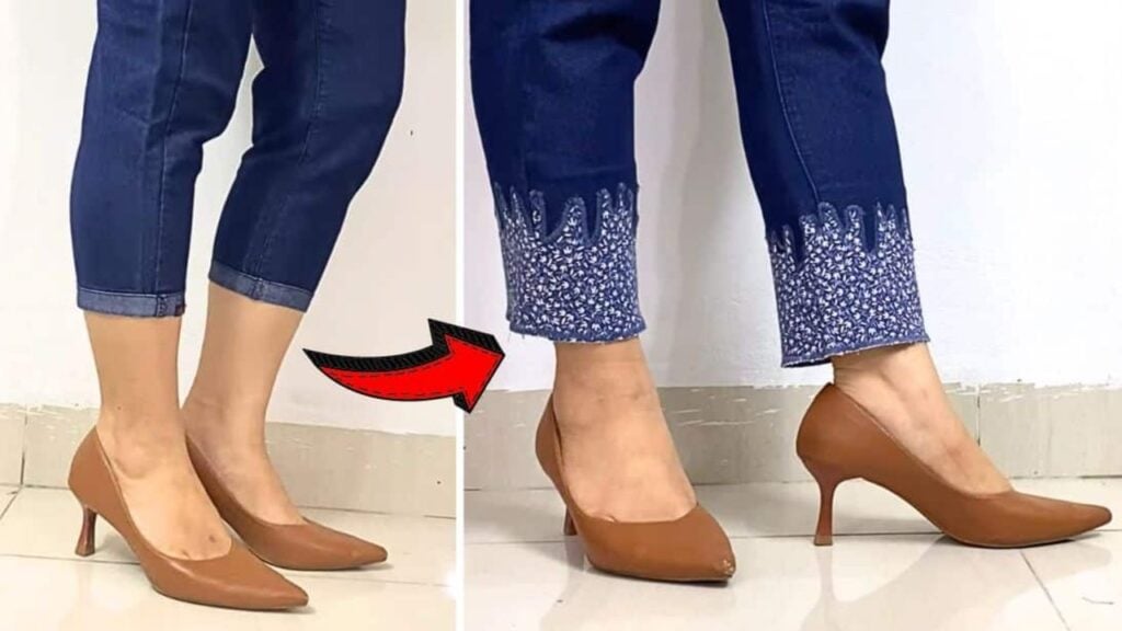 Finished How to Lengthen Jeans That Are Too Short, a completed DIY project