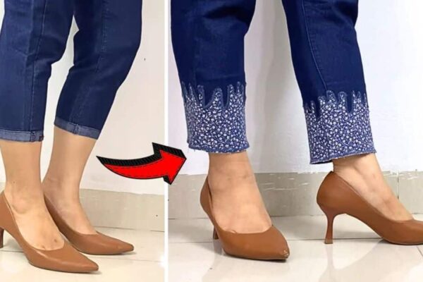 Finished How to Lengthen Jeans That Are Too Short, a completed DIY project