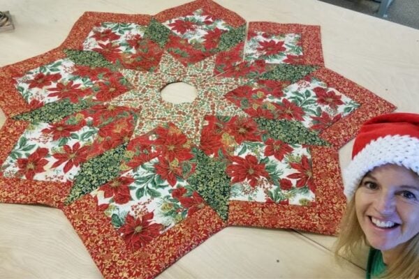 Finished How To Sew A Christmas Tree Skirt, a completed DIY project