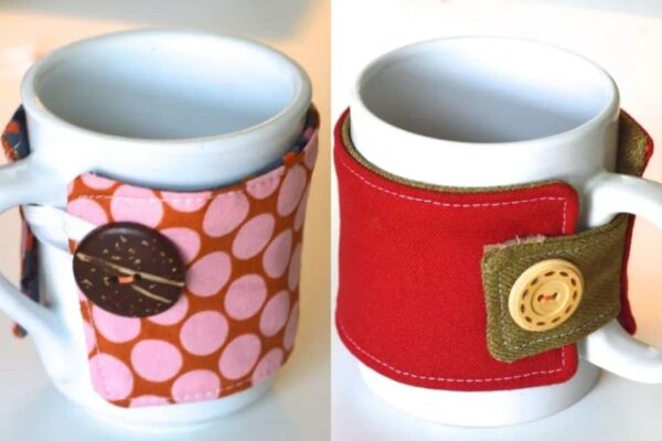 Finished How To Sew A Coffee Cozy (Free Pattern Included), a completed DIY project