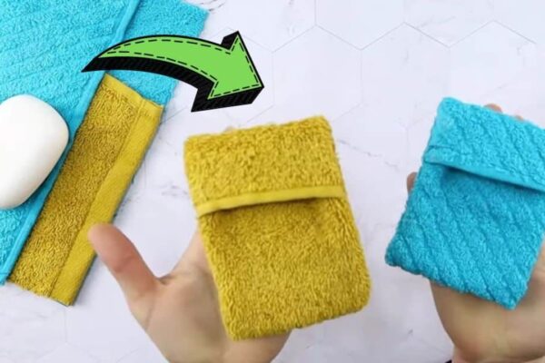 Finished How To Sew A DIY Soap Pouch Using Old Wash Cloth, a completed DIY project