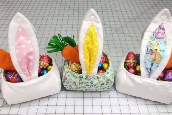 Finished How To Sew A Fabric Easter Basket, a completed DIY project