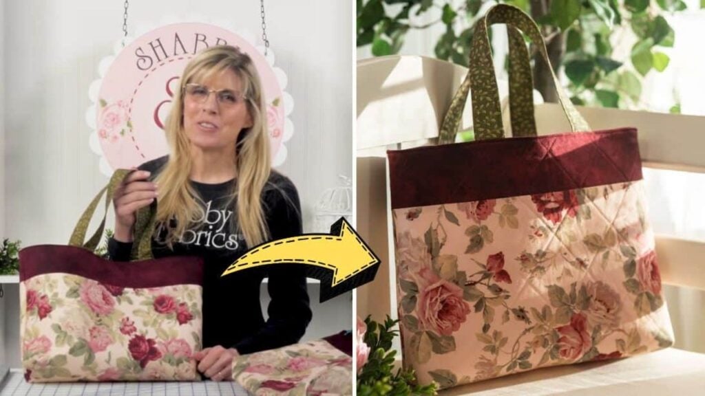 Finished How To Sew A Fat Quarter Tote, a completed DIY project