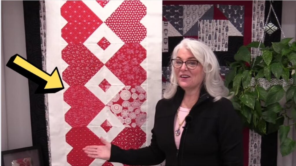 Finished How to Sew a Heart Table Runner From 10″ Squares, a completed DIY project