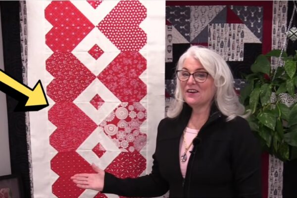 Finished How to Sew a Heart Table Runner From 10″ Squares, a completed DIY project