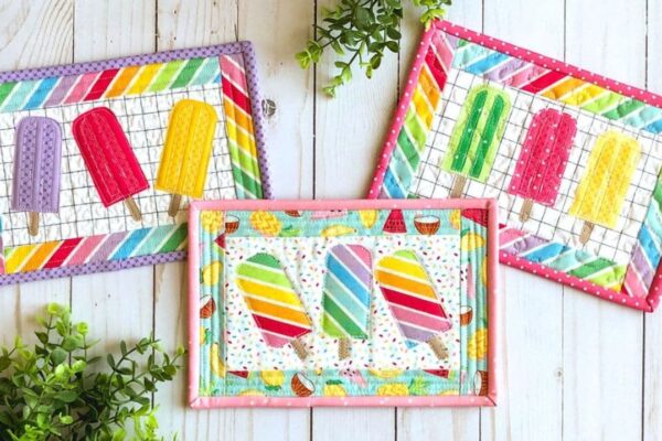 Finished How To Sew A Popsicle Mug Rug, a completed DIY project