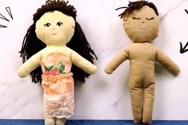 Finished Super Easy Rag Doll With Hair Sewing, a completed DIY project