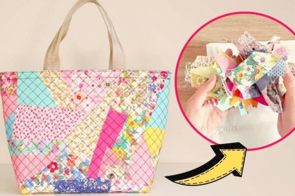 Finished How To Sew A Simple Bag From Fabric Scraps, a completed DIY project