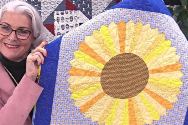 Finished How To Sew A Sunflower Table Topper, a completed DIY project