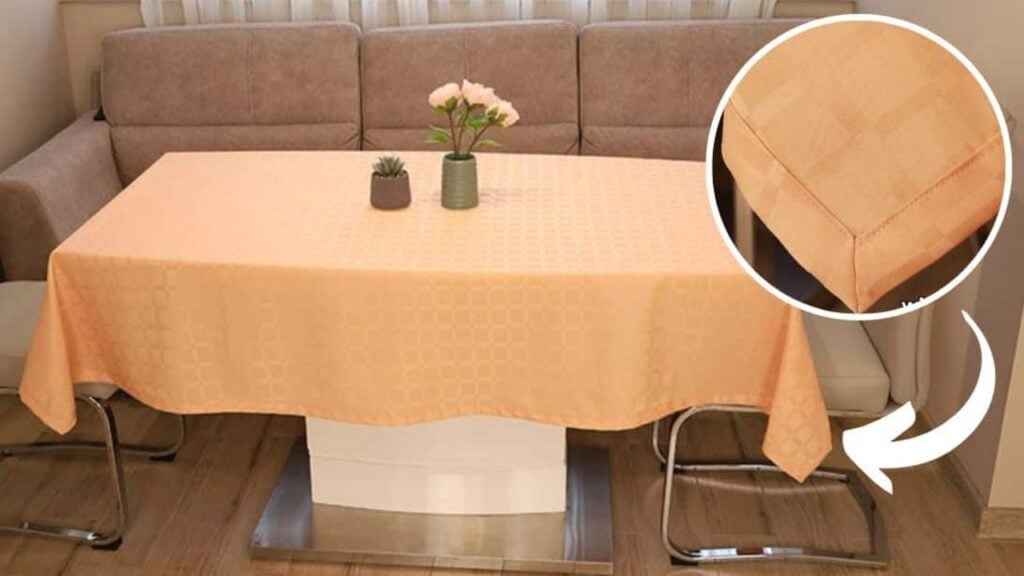 Finished How To Sew A Tablecloth To Fit Any Table Shape, a completed DIY project