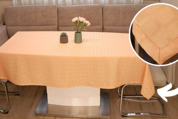 Finished How To Sew A Tablecloth To Fit Any Table Shape, a completed DIY project