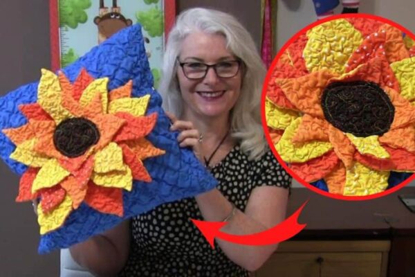 Finished How To Sew A Textured Flower Pillow, a completed DIY project