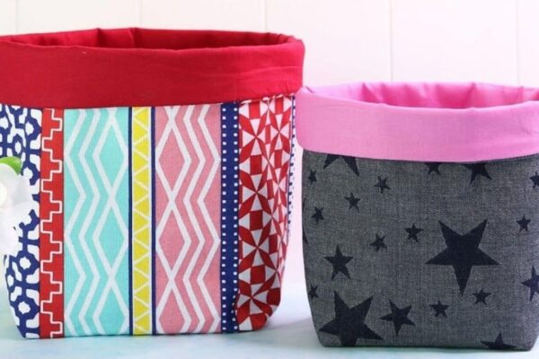 Finished How To Sew Fabric Baskets In Different Sizes, a completed DIY project
