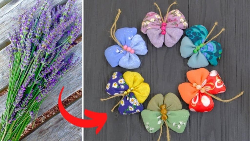 Fragrant Fabric Butterflies With Lavender Sewing, homemade and freshly served