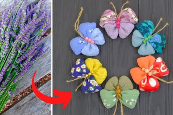 Fragrant Fabric Butterflies With Lavender Sewing, homemade and freshly served