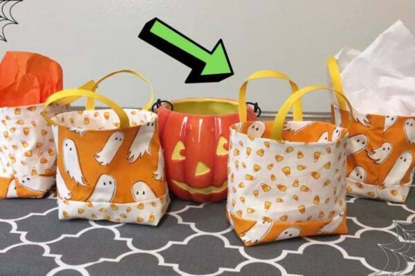 Finished How To Sew Mini Halloween Treat Bags, a completed DIY project