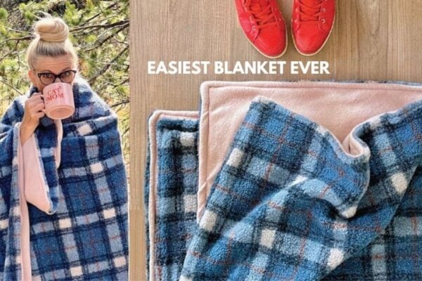 Finished How to Sew the Easiest Blanket Ever, a completed DIY project