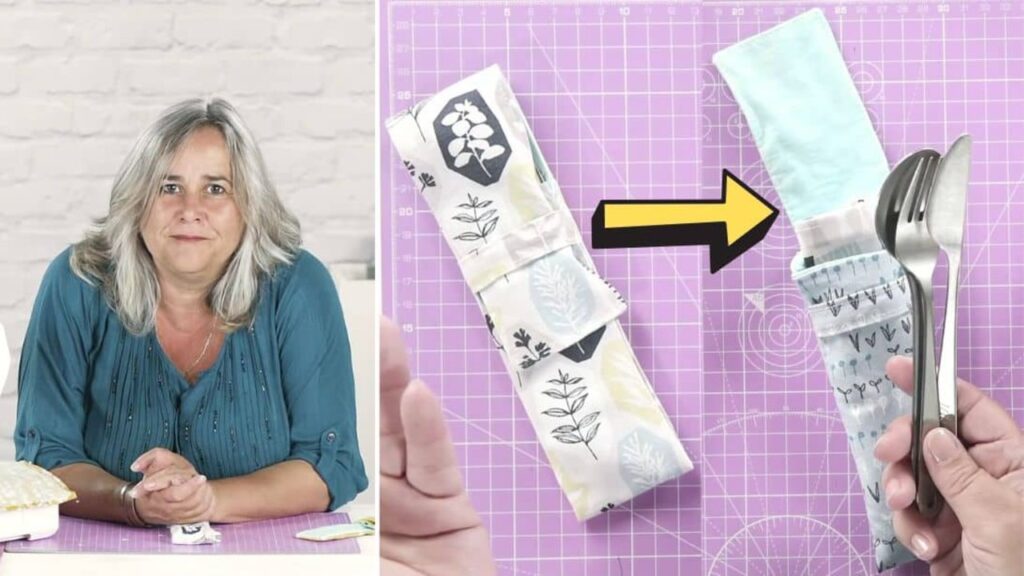 Finished How To Sew Your Own Cutlery Pouch, a completed DIY project