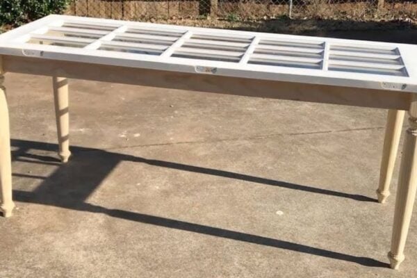 Finished How To Turn An Old Door Into A Table, a completed DIY project