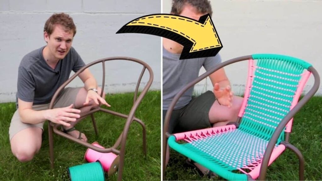 Finished How To Upcycle A Patio Chair With Paracord, a completed DIY project